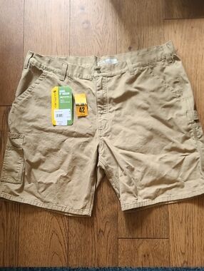 Carhartt Men's Khaki Tan Loose 9" Stateline Short, Utility Pockets